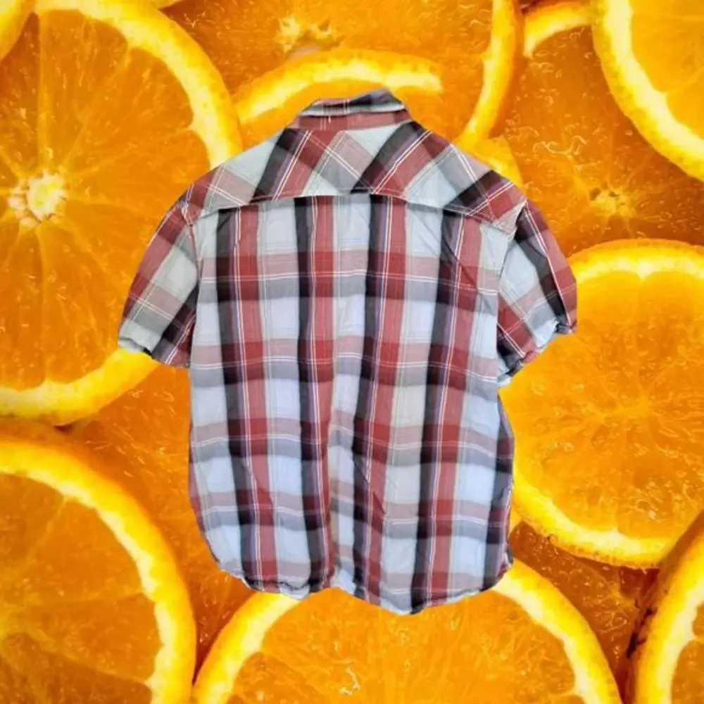 American Eagle Outfitter Plaid Button‎ Up Vintage Fit Size XXL